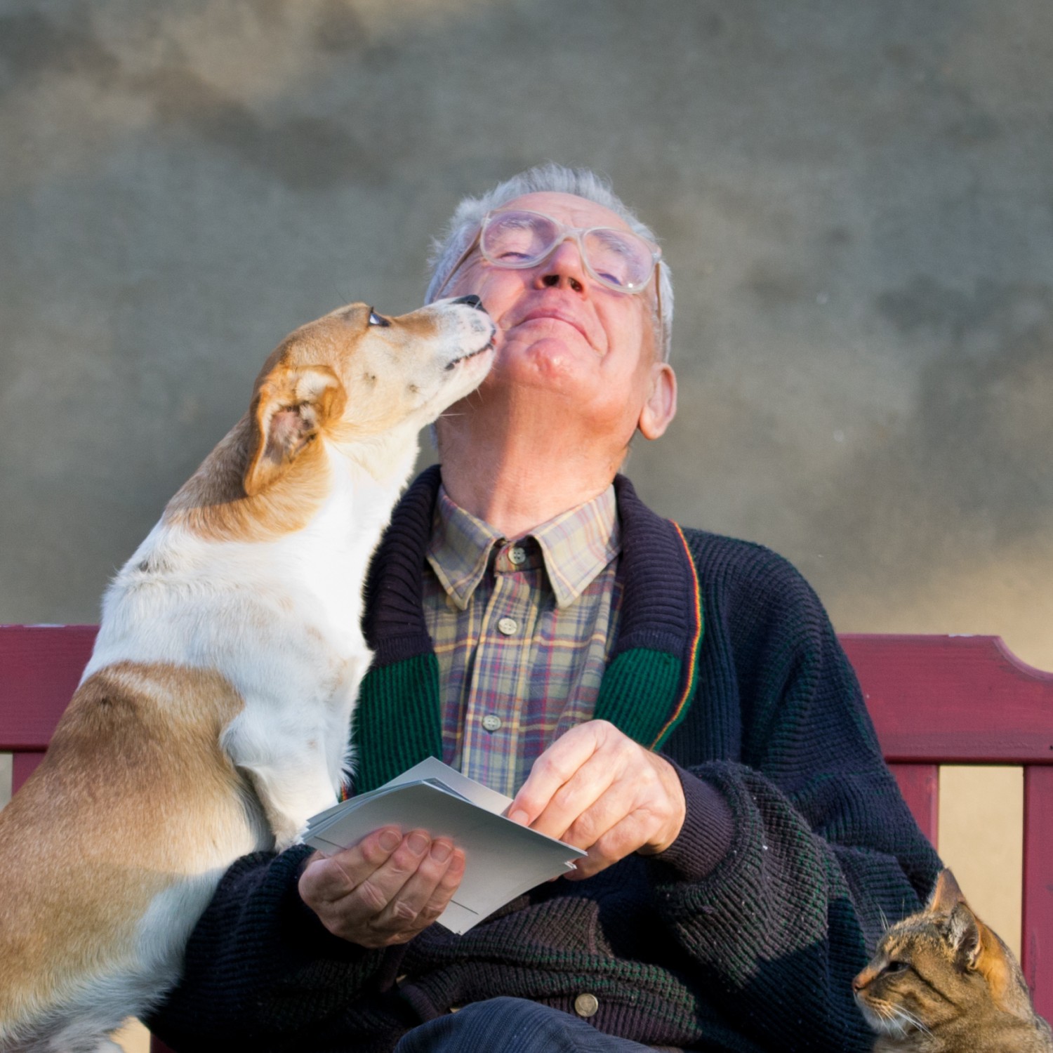 man with dog